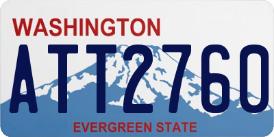 WA license plate ATT2760