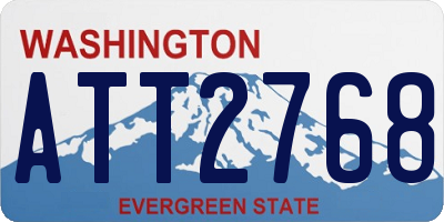 WA license plate ATT2768