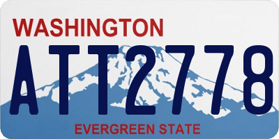 WA license plate ATT2778
