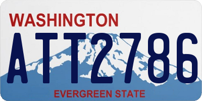 WA license plate ATT2786
