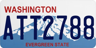 WA license plate ATT2788