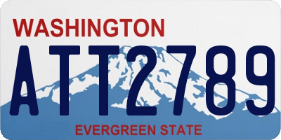 WA license plate ATT2789