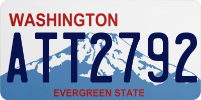 WA license plate ATT2792