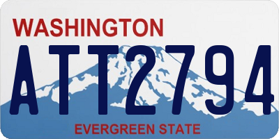 WA license plate ATT2794