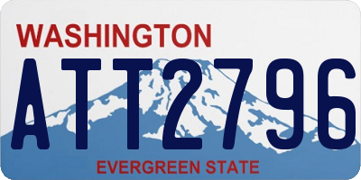 WA license plate ATT2796