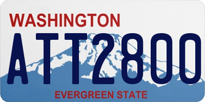 WA license plate ATT2800