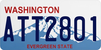 WA license plate ATT2801