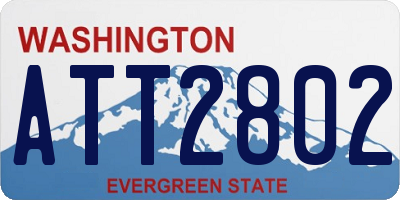 WA license plate ATT2802
