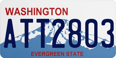 WA license plate ATT2803