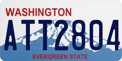 WA license plate ATT2804