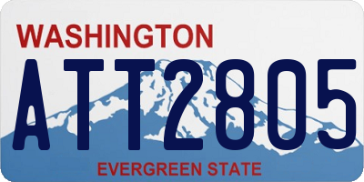 WA license plate ATT2805