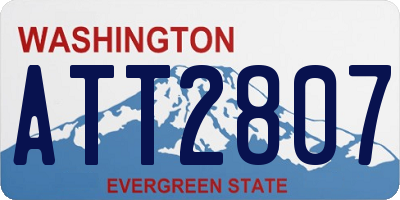 WA license plate ATT2807