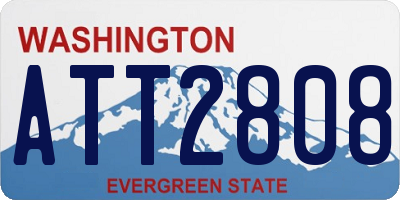 WA license plate ATT2808