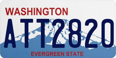 WA license plate ATT2820