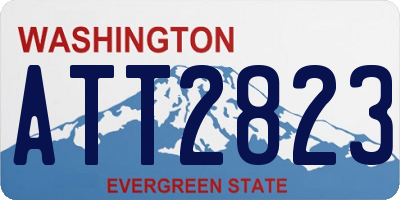 WA license plate ATT2823
