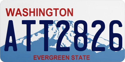 WA license plate ATT2826
