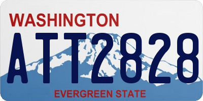 WA license plate ATT2828