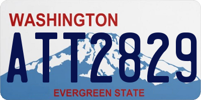 WA license plate ATT2829