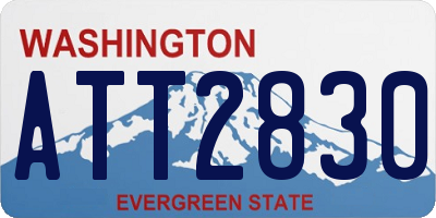 WA license plate ATT2830