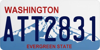 WA license plate ATT2831