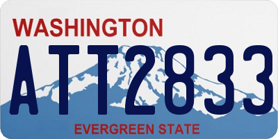 WA license plate ATT2833