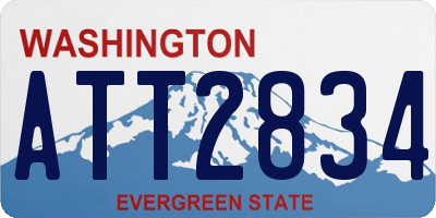 WA license plate ATT2834