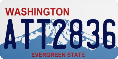 WA license plate ATT2836
