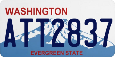 WA license plate ATT2837