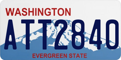 WA license plate ATT2840