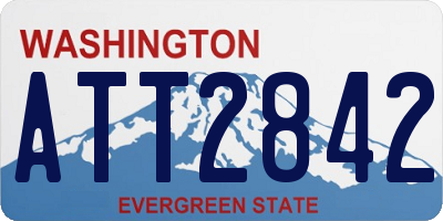 WA license plate ATT2842