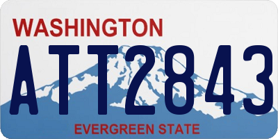 WA license plate ATT2843