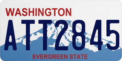 WA license plate ATT2845