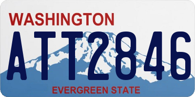 WA license plate ATT2846