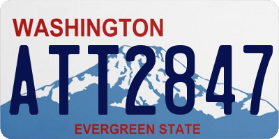 WA license plate ATT2847