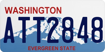 WA license plate ATT2848