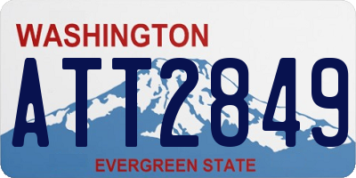 WA license plate ATT2849