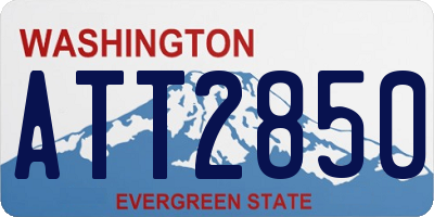 WA license plate ATT2850
