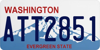 WA license plate ATT2851