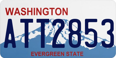 WA license plate ATT2853
