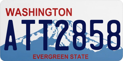 WA license plate ATT2858
