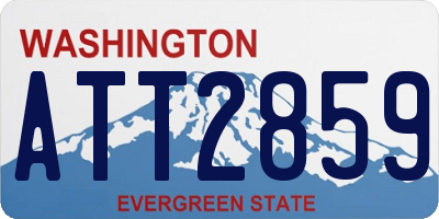 WA license plate ATT2859