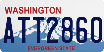 WA license plate ATT2860