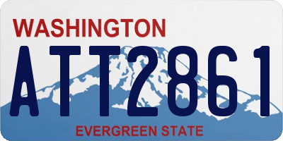 WA license plate ATT2861