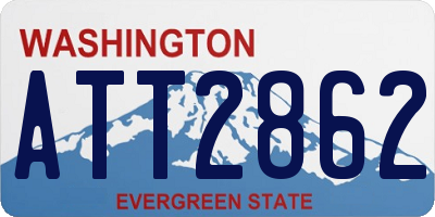 WA license plate ATT2862