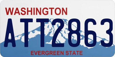 WA license plate ATT2863