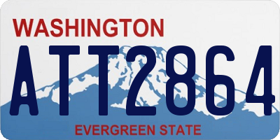WA license plate ATT2864