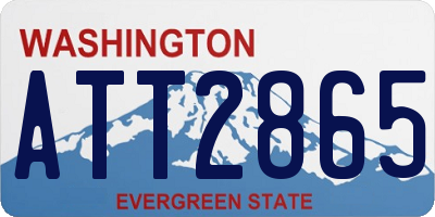 WA license plate ATT2865