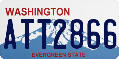 WA license plate ATT2866