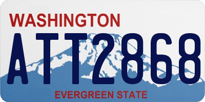WA license plate ATT2868