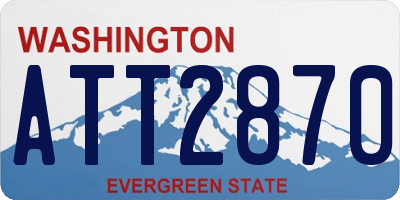 WA license plate ATT2870